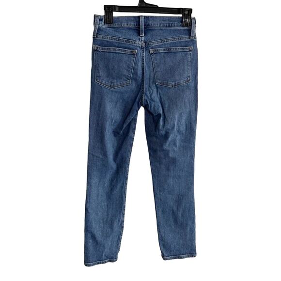 J Crew Slim Boyfriend Jeans Sz 24 Stretch Denim Distressed Medium Mid Rise 77388 - Picture 2 of 10